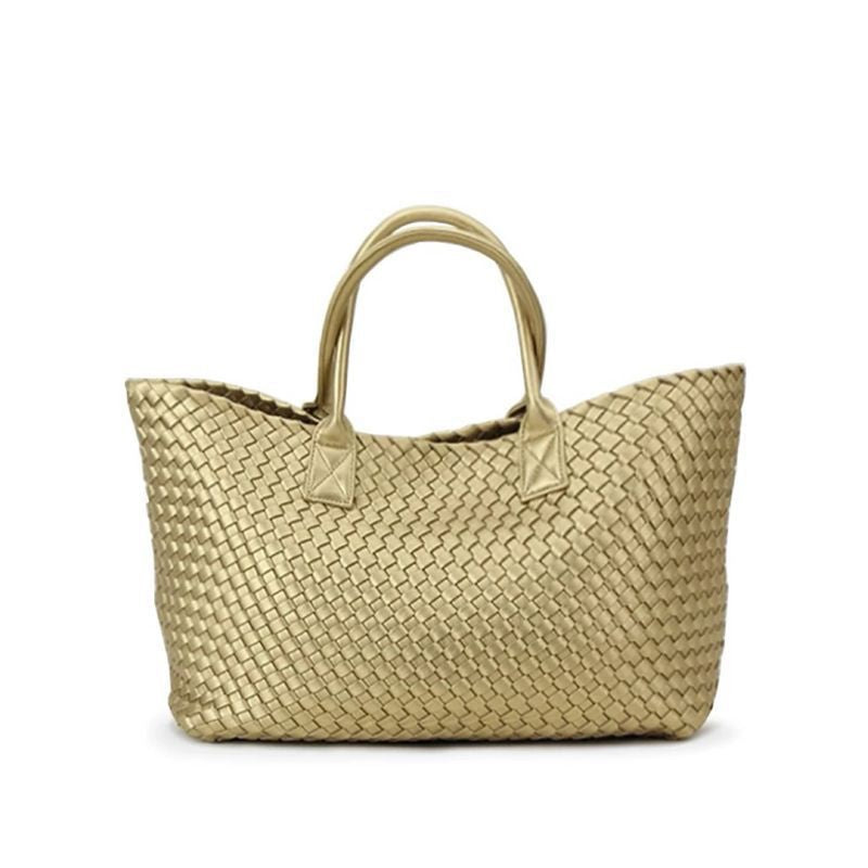 Women's Class Soft Leather Woven Portable Commuter Women's Handbag