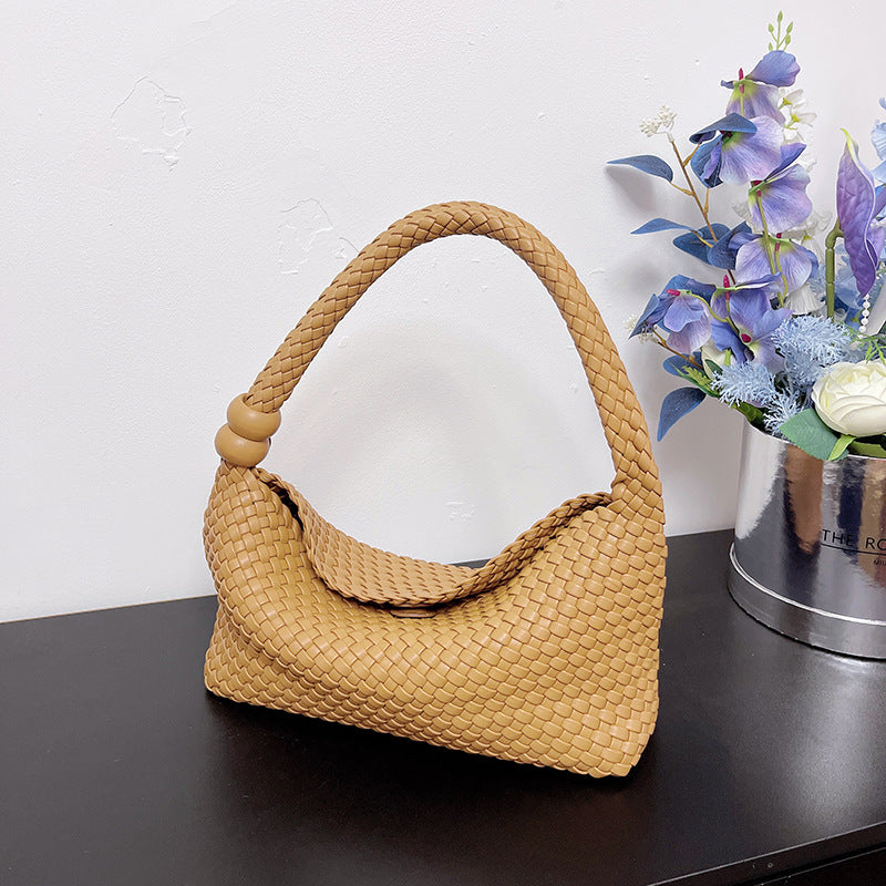 Women's Handmade Woven Vegetable Basket Beach Vacation Women's Shoulder Bag