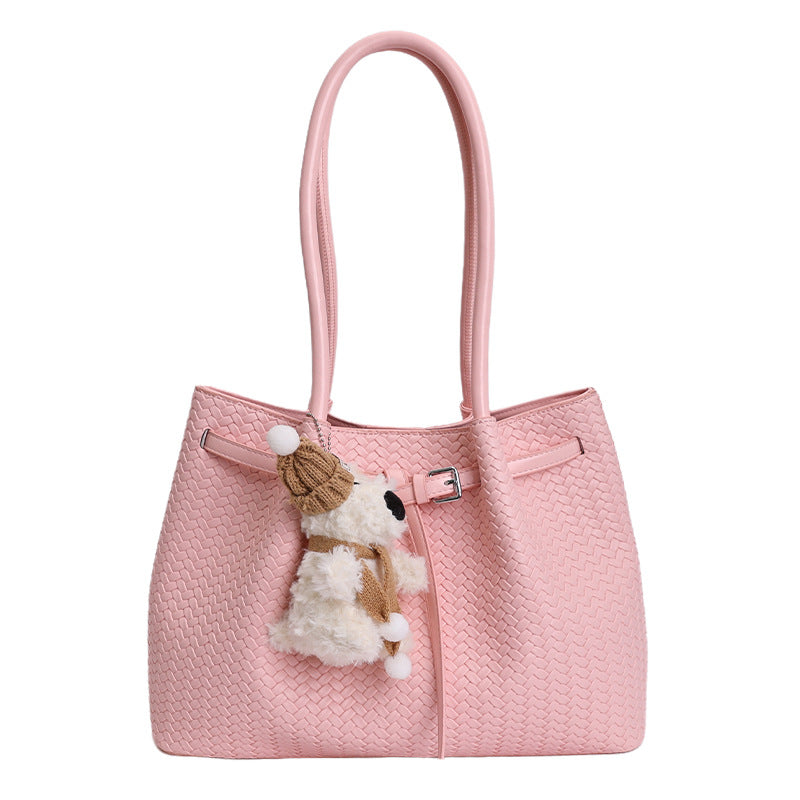 Women's Super Fire Woven Underarm Summer Portable Bucket Bags