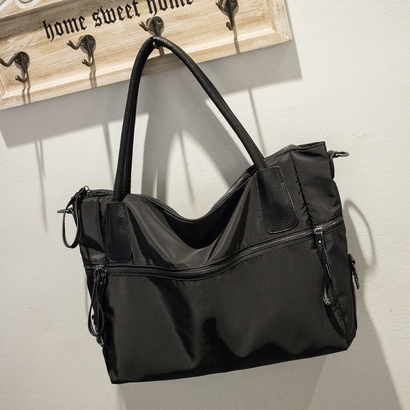 Trendy Unisex Summer Commute Solid Color Oxford Tote Bag