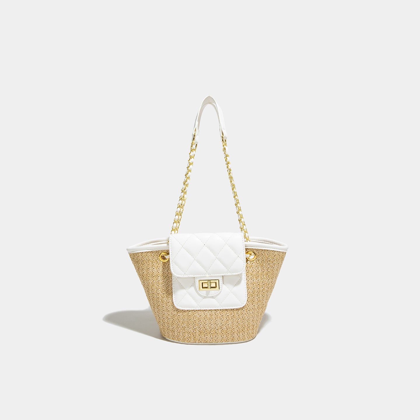 Women's Capacity Straw Woven Fashion Beach Korean Style Bucket Bag