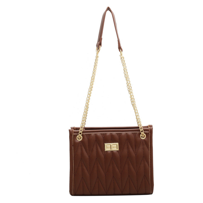 Women's Rhombus High Quality Summer Fashion Chain Personality Tote Bag
