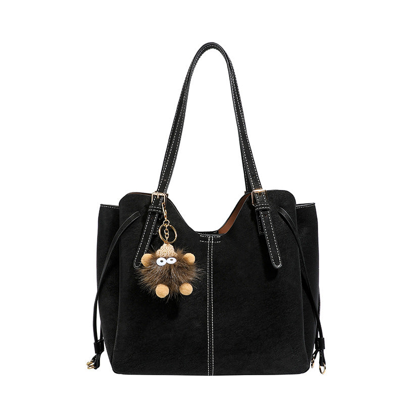 American Retro Patchwork Contrast Color Large Capacity Totes Portable Bags