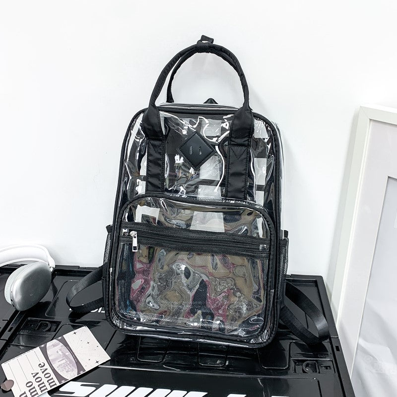 Transparent Lightweight Stadium Activity Waterproof Rucksack Large Leisure Backpack