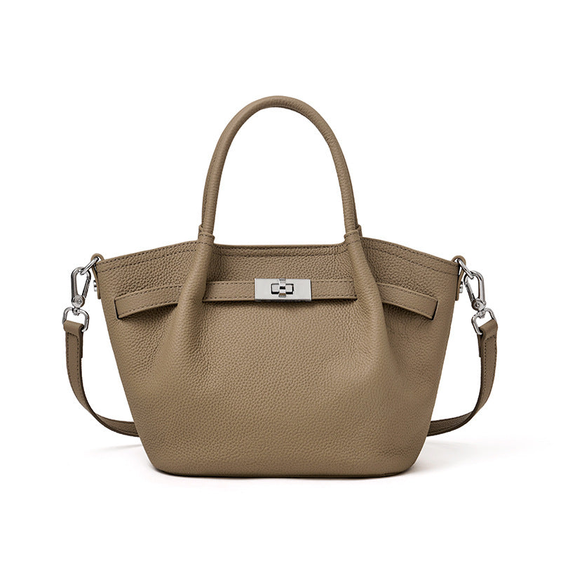 Women's Genuine Leather Vegetable Basket High-grade Fashion Women's Messenger Bag