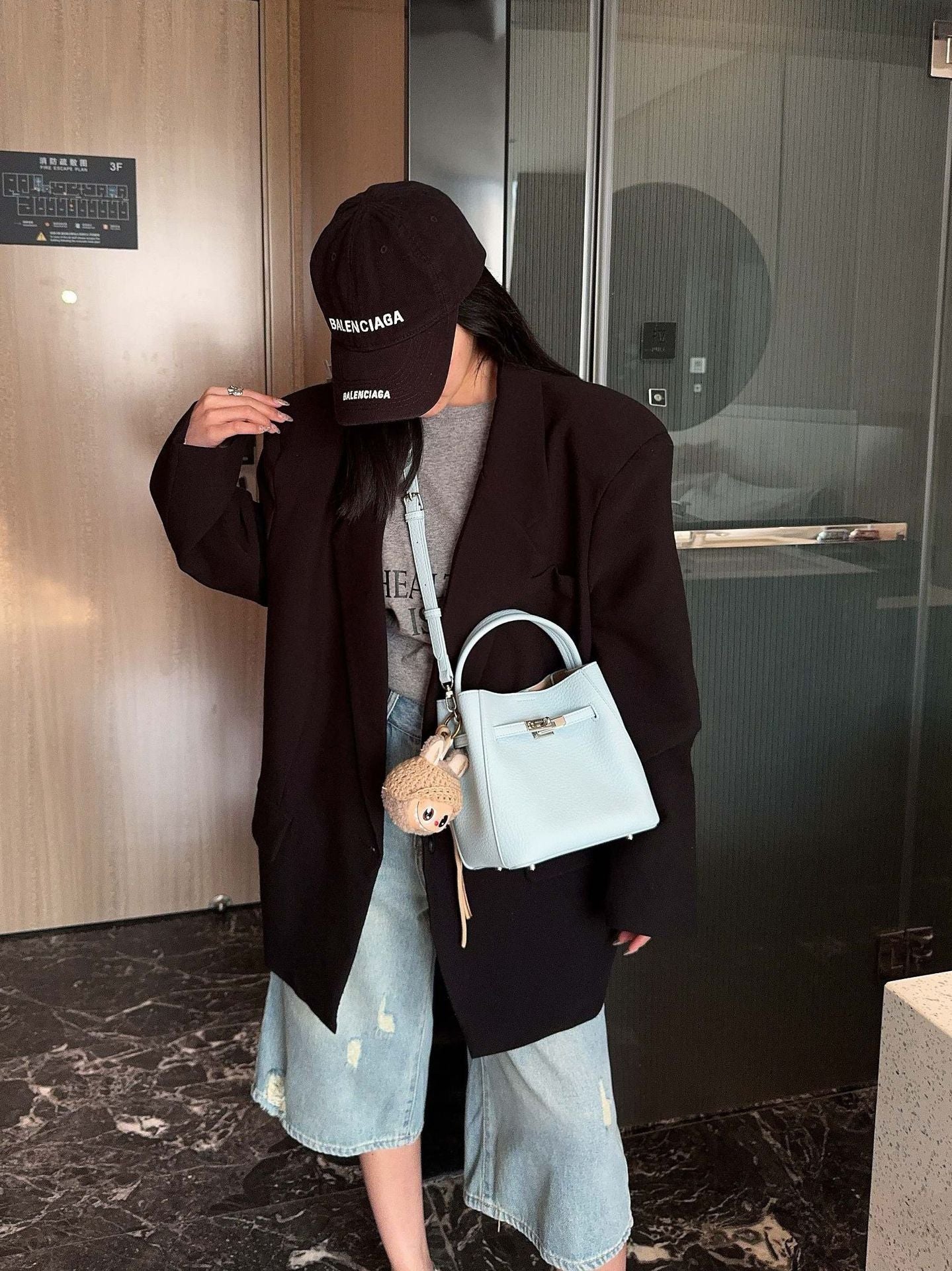 Lychee Pattern Vegetable Basket Female Commuter Bucket Bag