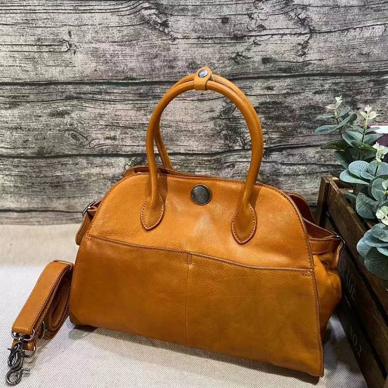 White Lily Dong Minimalist Large Capacity Totes Commuter Top Layer Handbags