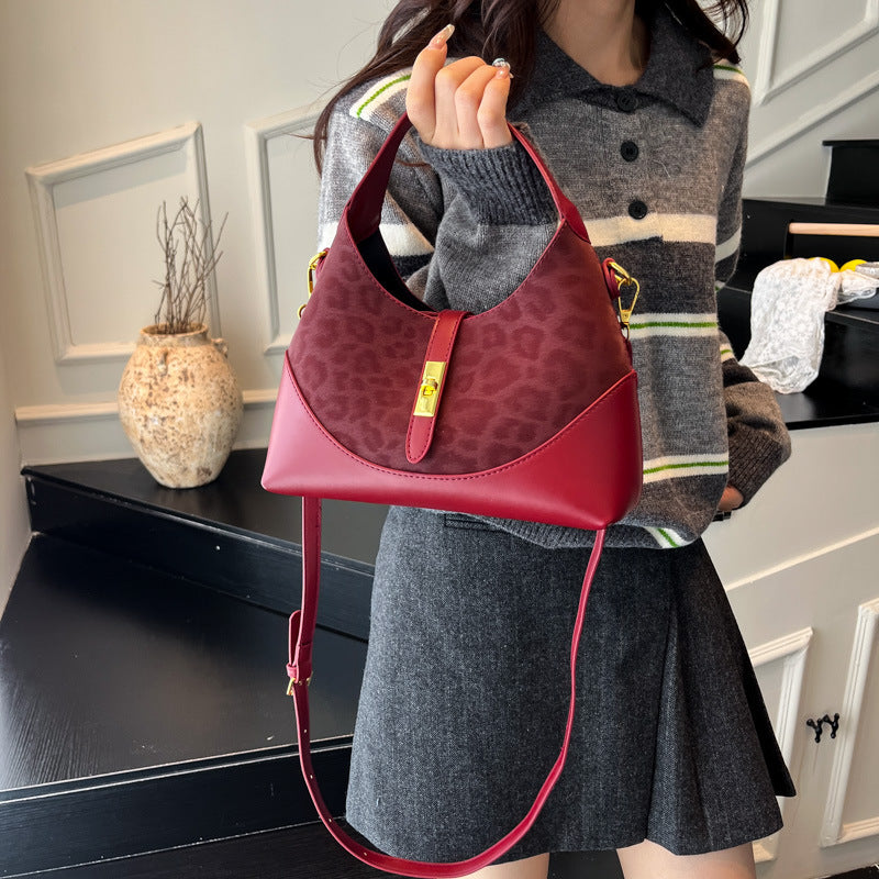 Contrast Color Design Female Dumpling Making Commute Portable Bags