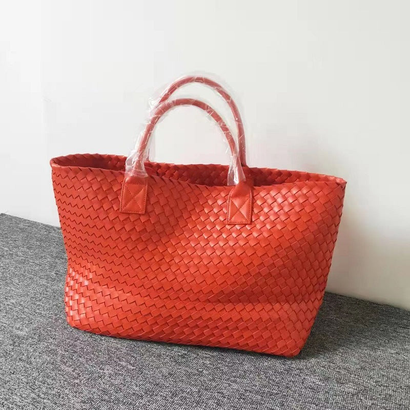 Women's Faye Wong Woven Large Capacity Totes Handmade Beach Women's Handbag