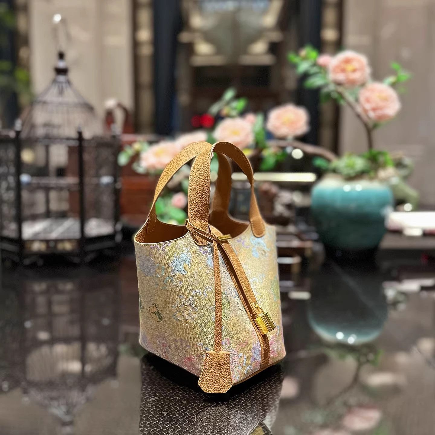 Dynasty Brocade National Style Chinese Female Gift For Mother Women's Handbag