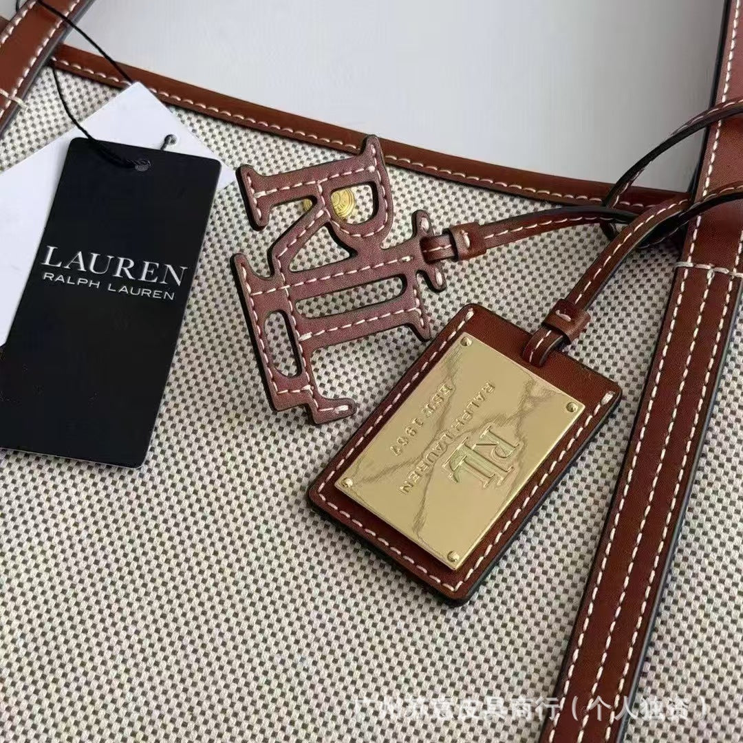 Ralph Canvas Leather Large Fashion Temperament Tote Bag