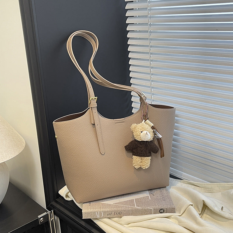 Women's Designer Model Fashion Large Capacity Underarm Litchi Pattern Women's Shoulder Bag