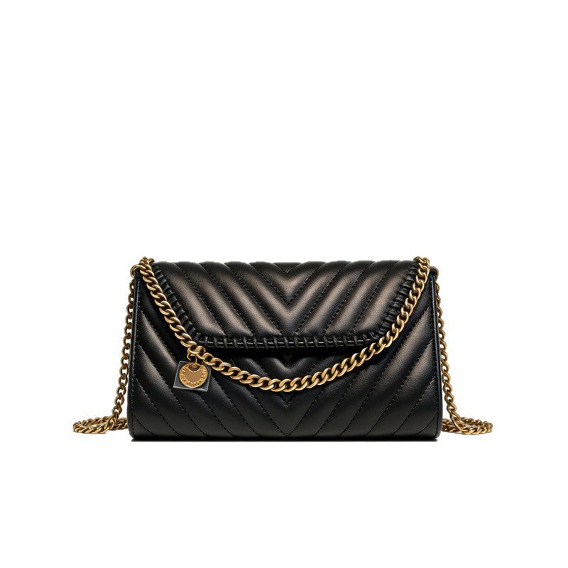Women's Chain Rhombus V-shaped Fashion Simple Popular Western Women's Shoulder Bag