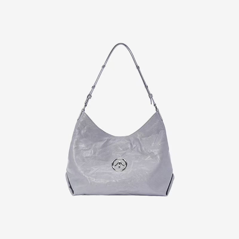 Sexism Portable Black Stone Pleated Fashion Women's Shoulder Bag