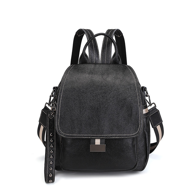 Women's Fashion Korean Large Capacity Soft Leather Backpacks