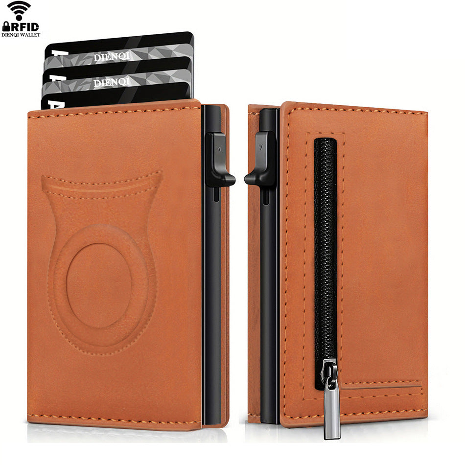 Men's Clamp Carbon Fiber Multifunctional Side Push Men's Wallets