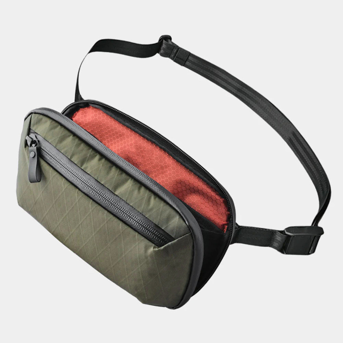 Multifunctional Zipper Tooling Waterproof Rhombus Commuter Men's Messenger Bag