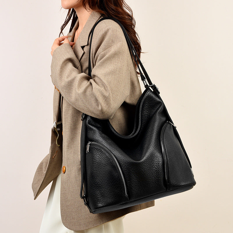 Women's Retro Fashionable Large Capacity Simple Backpacks