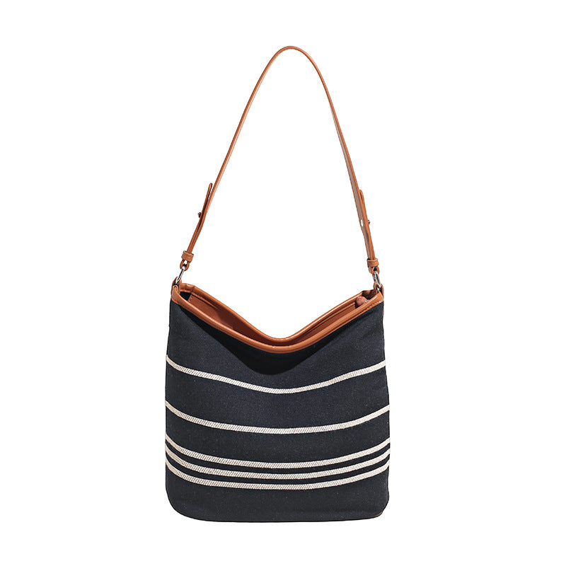 Women's Lightweight Simple Contrast Color Striped Fashion Women's Messenger Bag