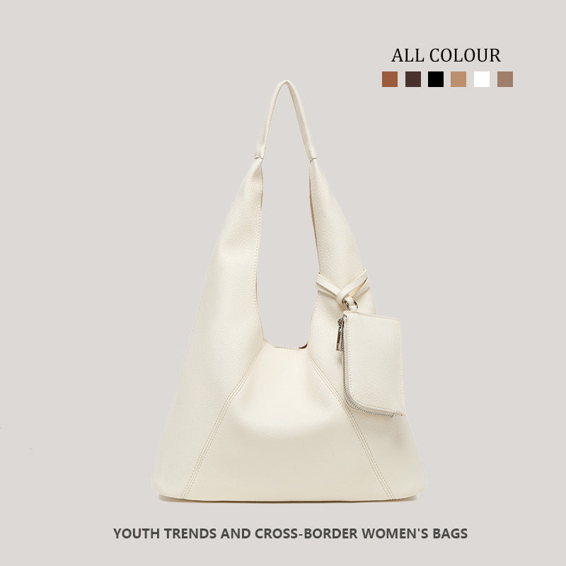 Korean Style Lychee Pattern Niche Retro High Sense Underarm Bag