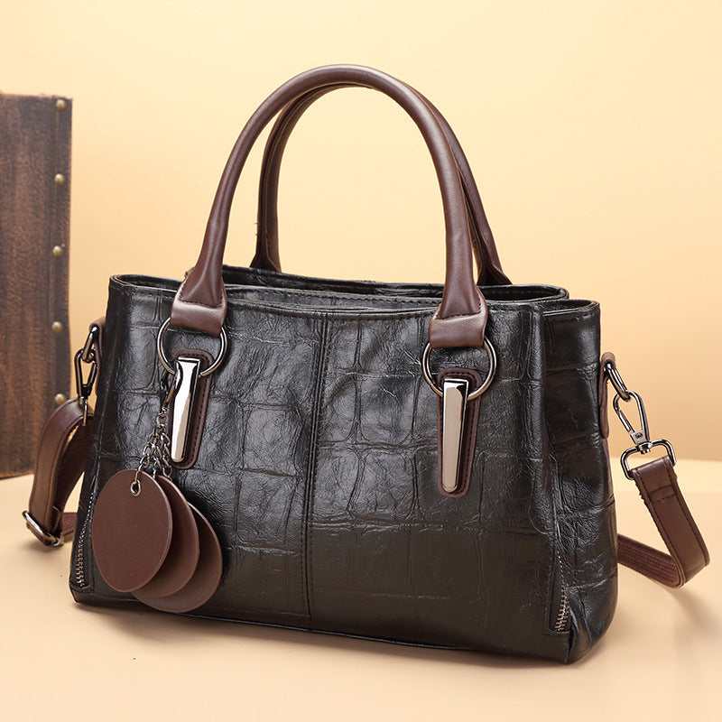 Women's Retro Contrast Color Personality Large Capacity Women's Handbag