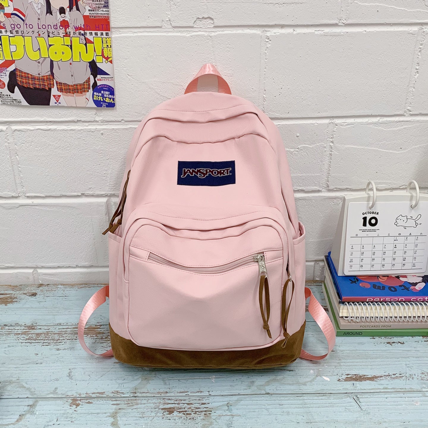 Women's & Men's Korean Style Fashion Simple Large Capacity Solid Color Leisure Backpack