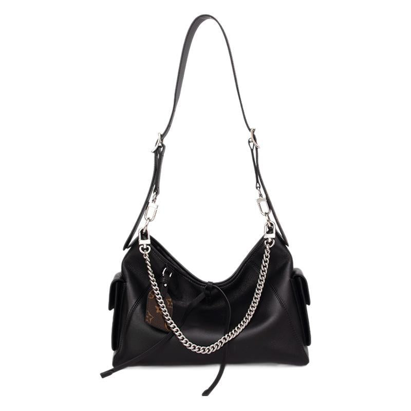 Women's Motorcycle Black Warrior Leather High-grade Large Bags