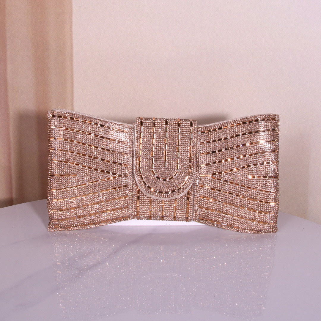 Retro High-grade Clutch Rhinestone Butterfly Dinner Makeup Bag