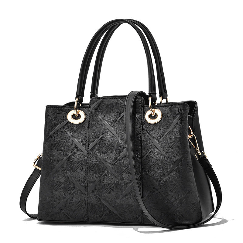 Women's Texture Large Capacity Embossed Design Shoulder Bags