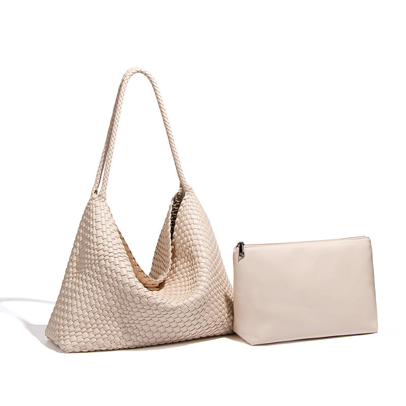 Women's Woven Portable Large Capacity Underarm Simple Leisure Women's Handbag