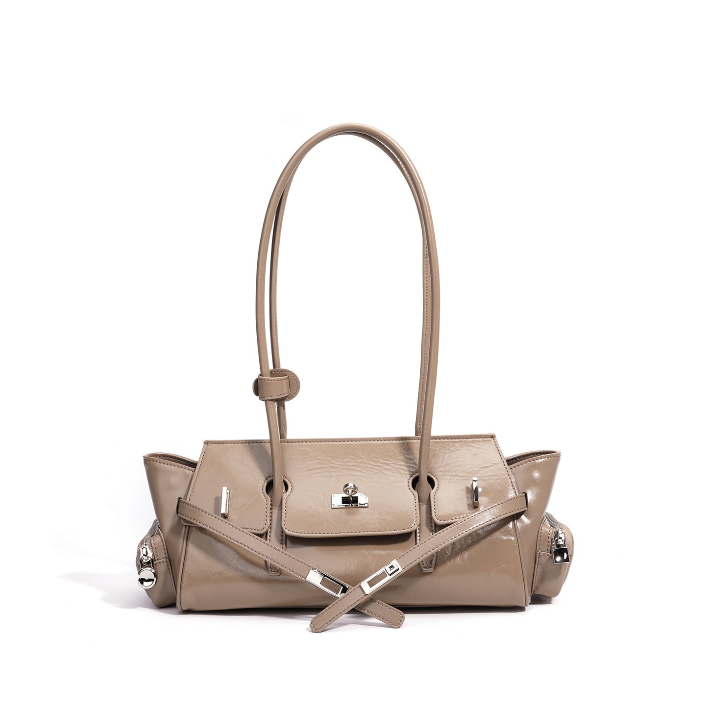 Spring Kelly Portable Simple Western Style Textured Lady Genuine Women's Shoulder Bag