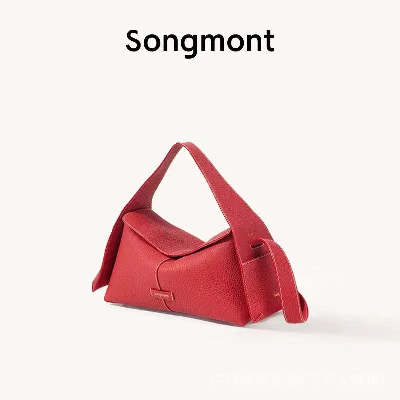 Women's Ear Hanging Roof First Layer Cowhide Commuter Bags