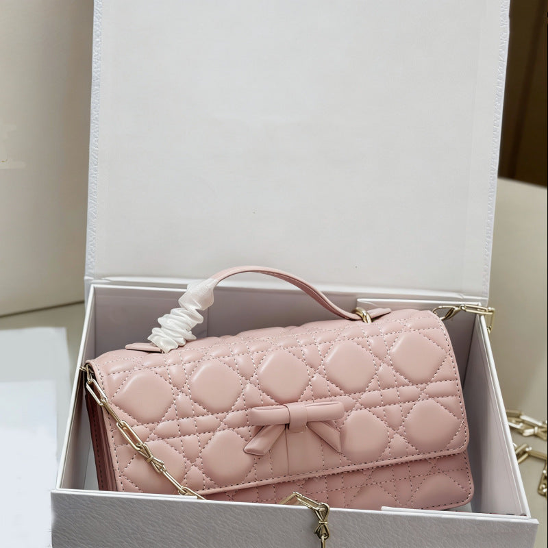 Elegant Women's Bow Rhombus Chain Fashion Women's Messenger Bag