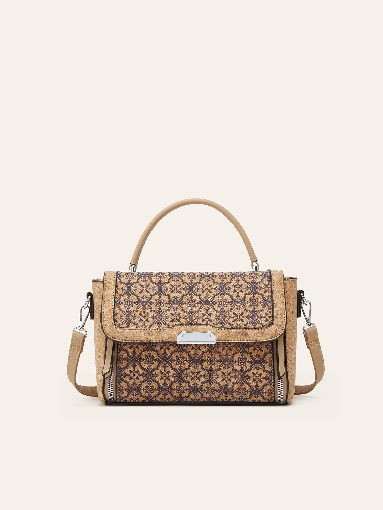 Women's Cork Printed Fashion Trendy Bark Pattern Shoulder Bags