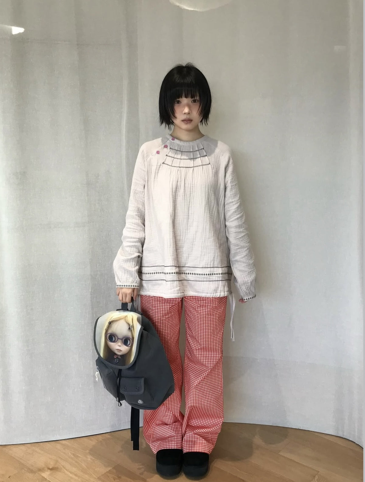Cloth Joint Name Cute Cartoon Doll Distressed Women's Backpack