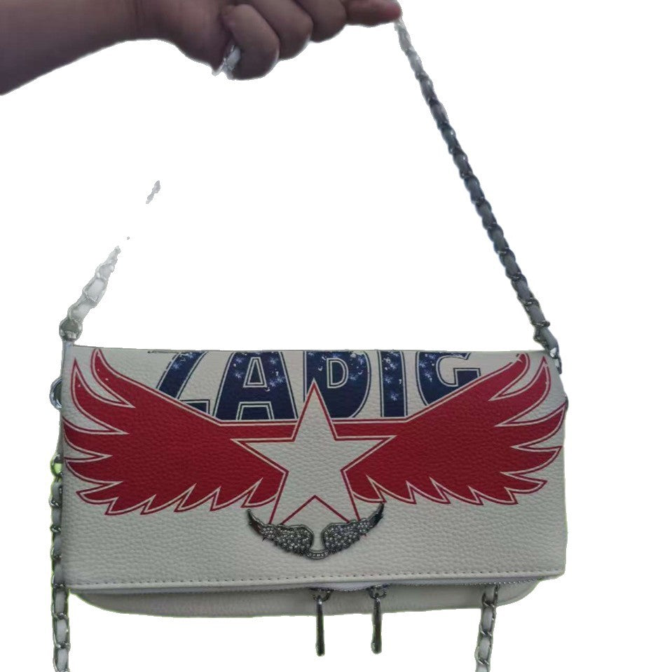 Women's Leather Long Zipper Multiple Slots Hand Money Underarm Bag