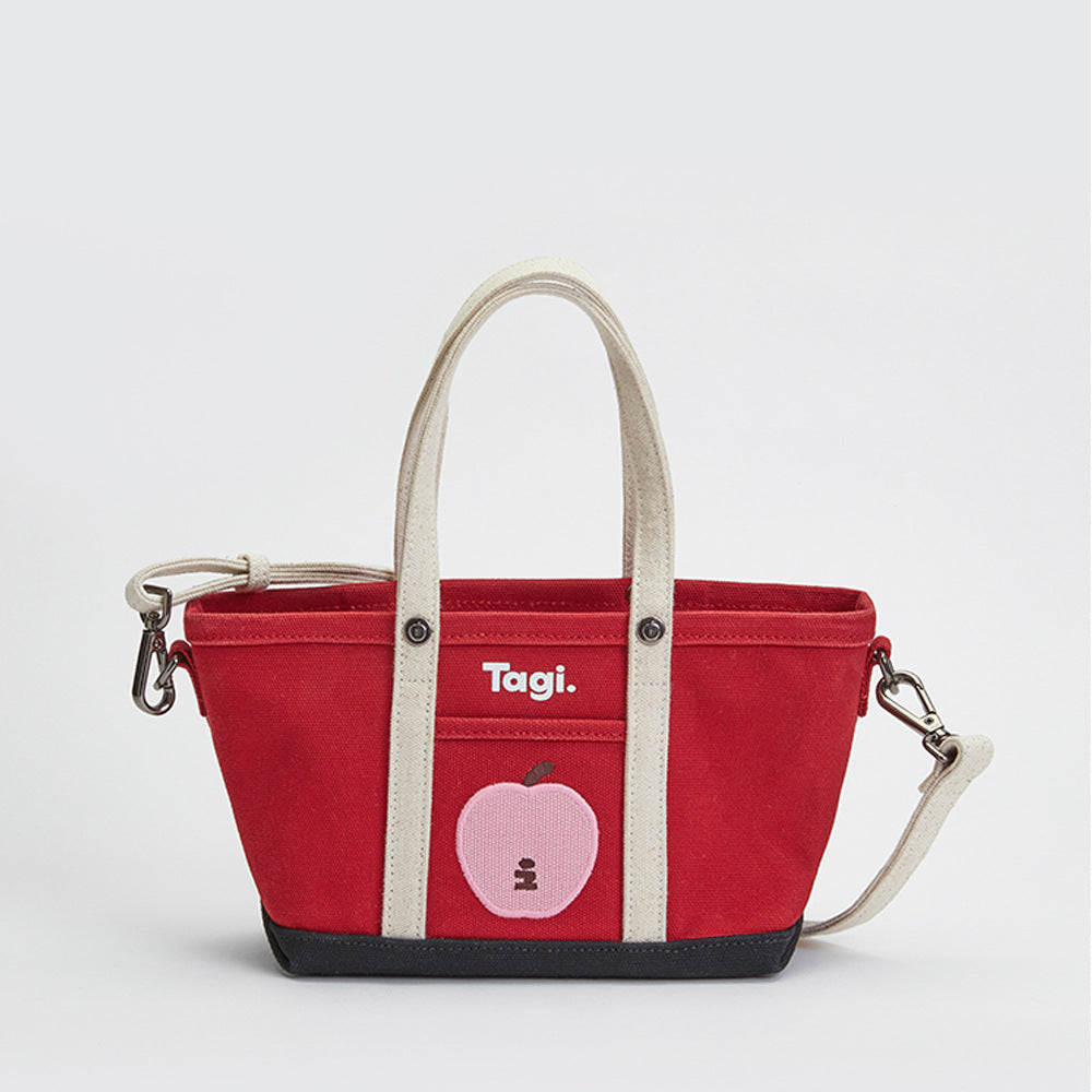 Imagine Apple Color Matching Canvas Portable Tote Bag