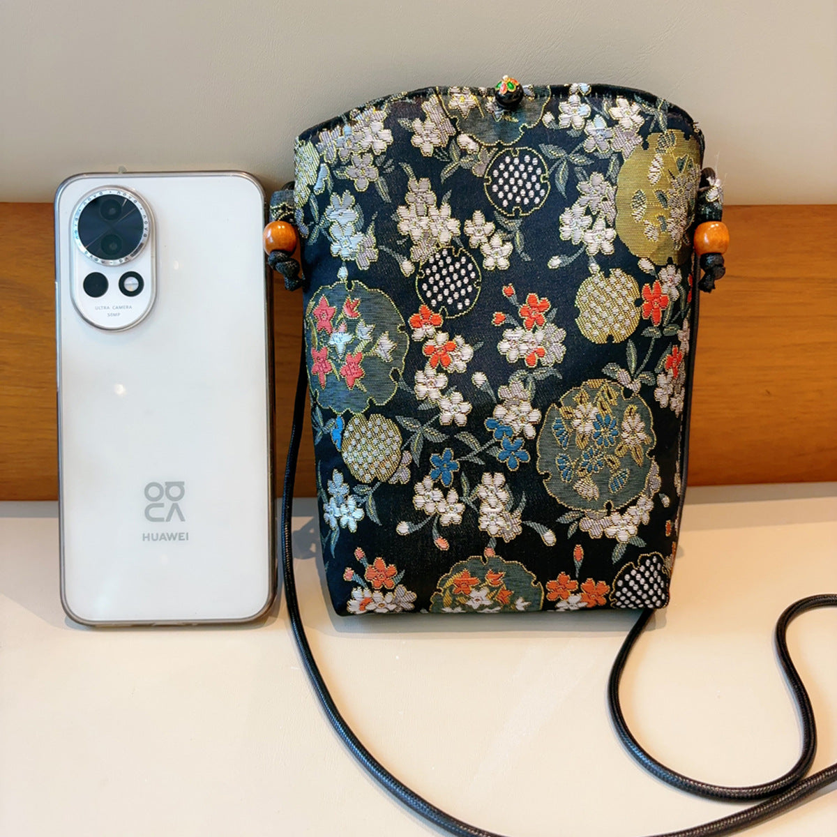 Song Dynasty Brocade Cloth Pattern Walking Phone Bags