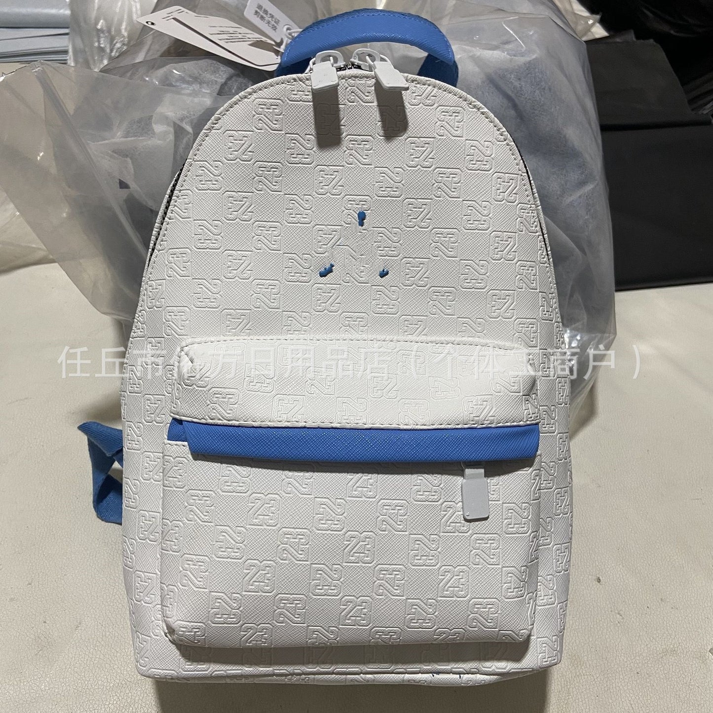 Chess Board Grid Full Printed Leather Sports Backpack