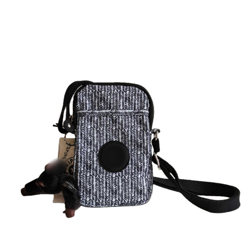 Women's & Men's Monkey Mobile Nylon Waterproof Fashion Lightweight Women's Messenger Bag
