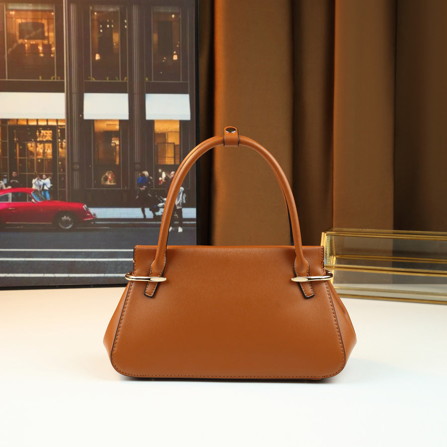 Women's Style Solid Color Pleated Portable Fashionable Women's Handbag