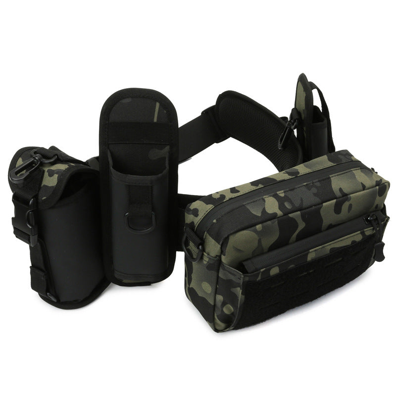 Men's Multifunctional Lure Tactics Camouflage Fishing Stream Wild Insertion Sport Waist Bag, Accessory Bag