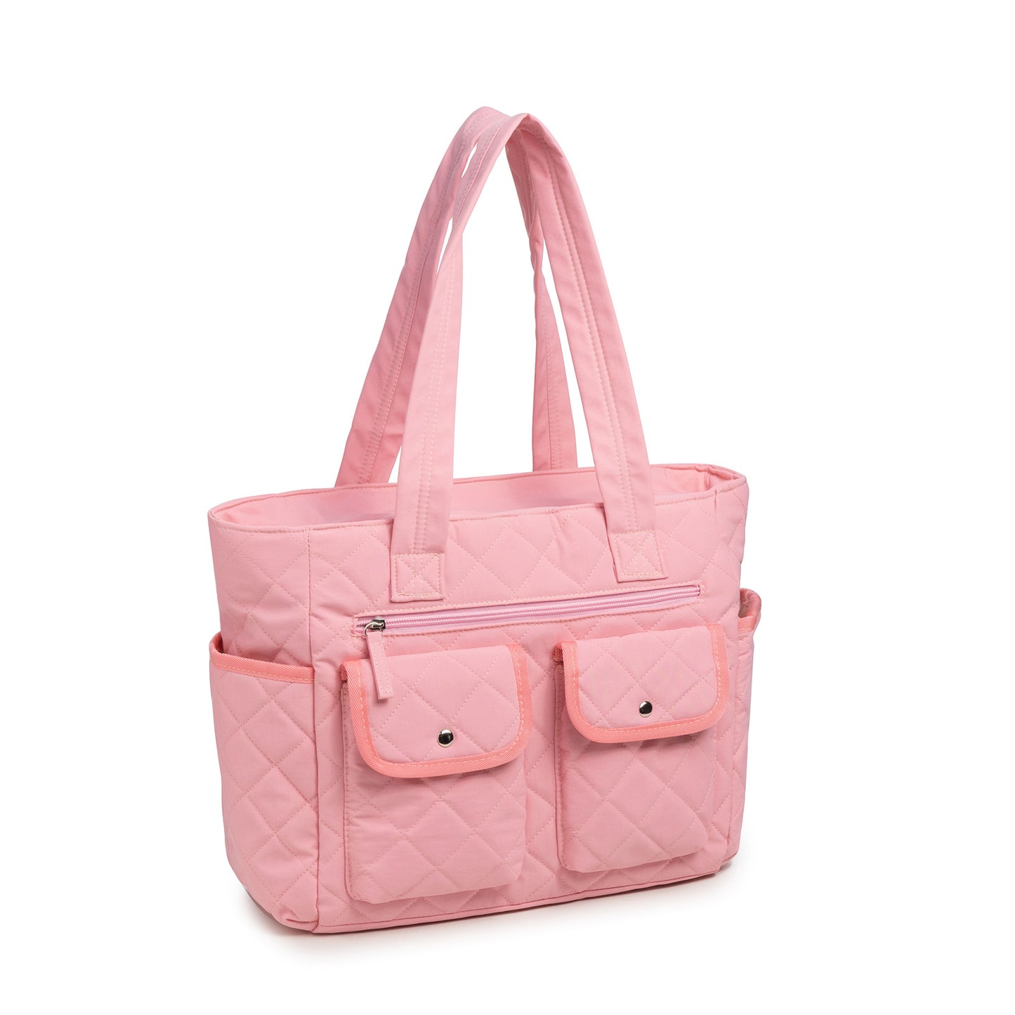 Women's With More Than Strap Pockets Quilted Tote Bag