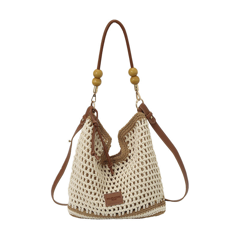 Women's Woven Seaside Vacation Beach Fashion Commuter Tote Bags
