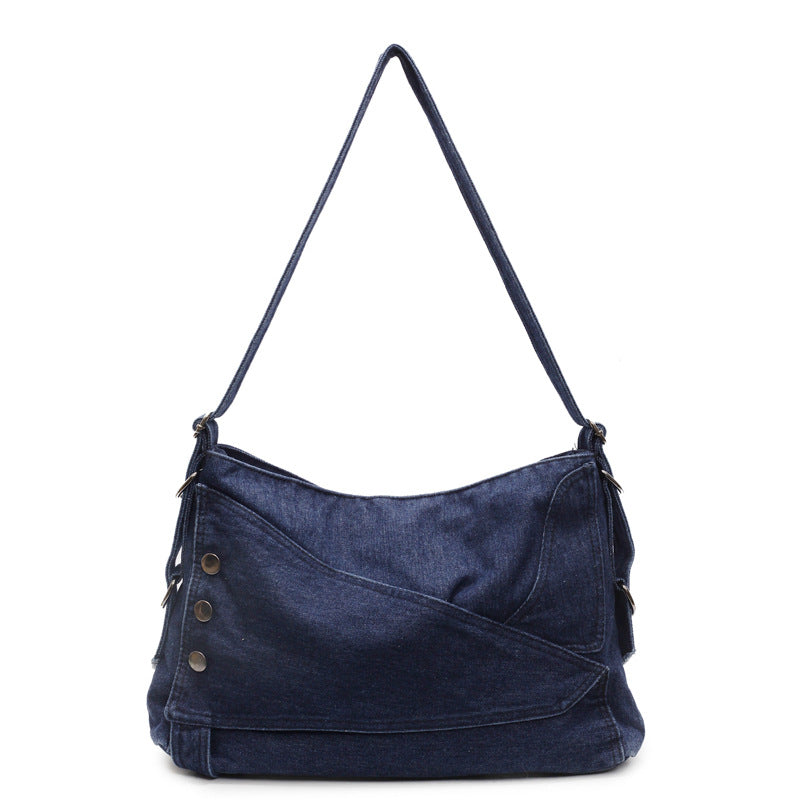 Women's Denim Fashion High-grade Large Capacity Commuter Women's Shoulder Bag