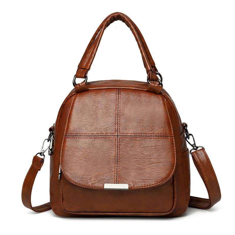 Pretty Sheepskin Preppy Style Retro Simple Backpacks