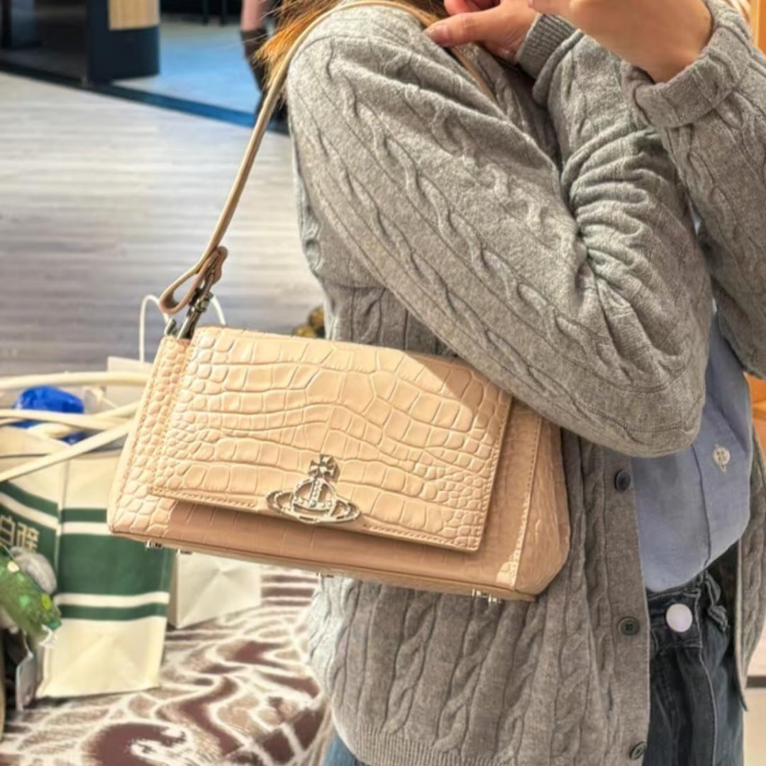Queen Mother Crocodile Pattern High Version Embossed Bags