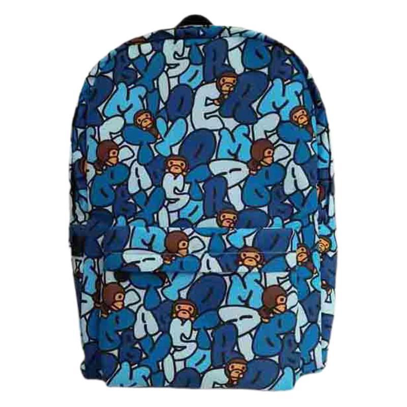 Women's & Men's Cartoon Letter Fashion Tide Large Capacity Backpacks