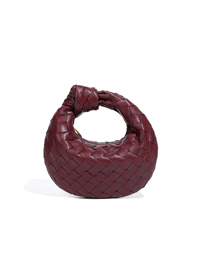 Fashion Woven Croissant Mini Knotted Versatile Exquisite Hand Carrying Dumpling Women's Handbag