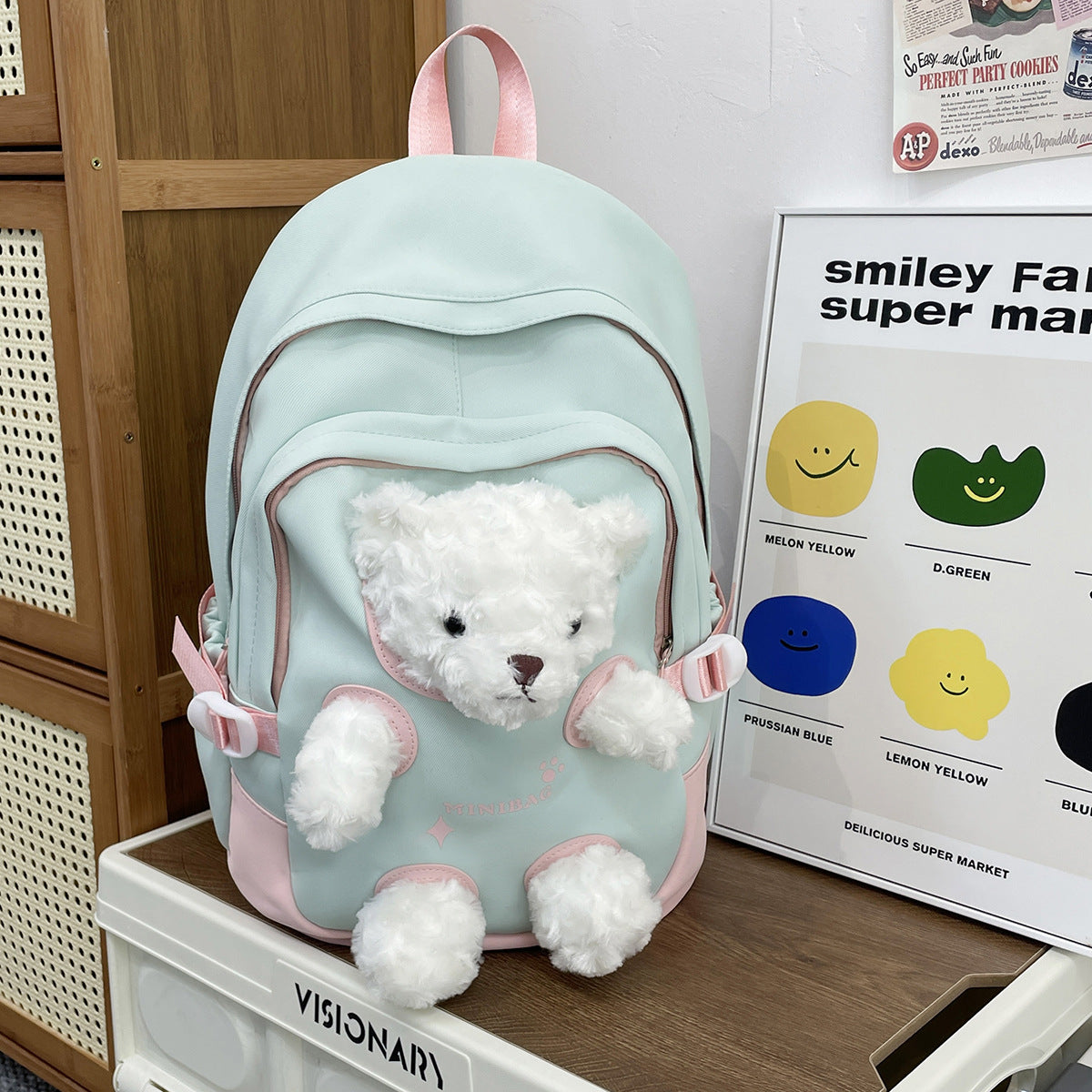 Children's Cute Spring Outing Primary Little Bear Doll Fashion Women's Backpack